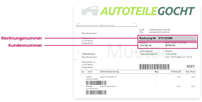 Rechnungsbeispiel